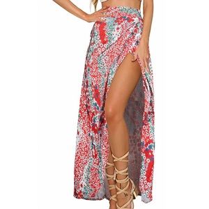 NWOT - Boho Floral Wrap Skirt